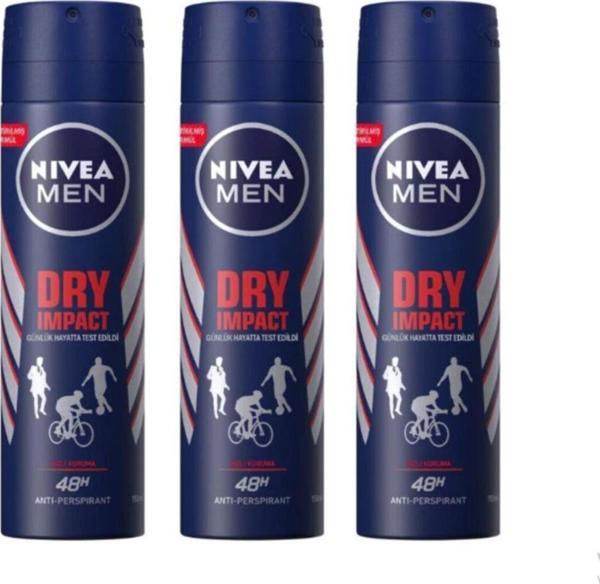 Nivea Dry Impact 150 ml Erkek Deodorant 3 Adet - Image 1