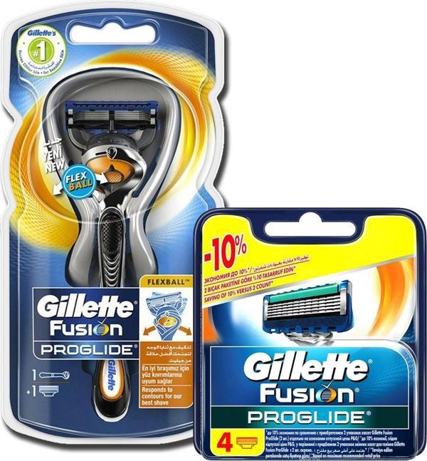 Gillette Fusion Proglide Flexball 1Up Tıraş Makinesi + 4 Yedek - Image 1