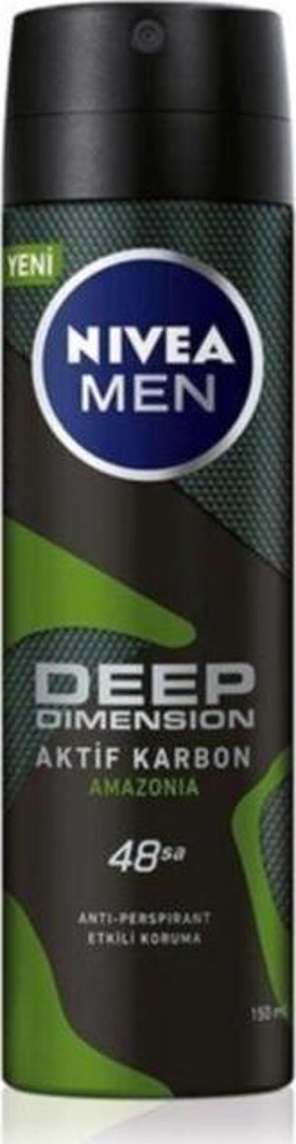 Nivea Erkek Men Deep Dimension Amazonia Sprey Deodorant 150 ml - Image 1