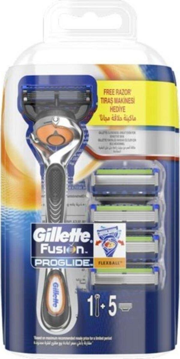 Gillette Fusion Proglide Flexball Tıraş Makinesi + 5 Yedek Başlı - Image 1