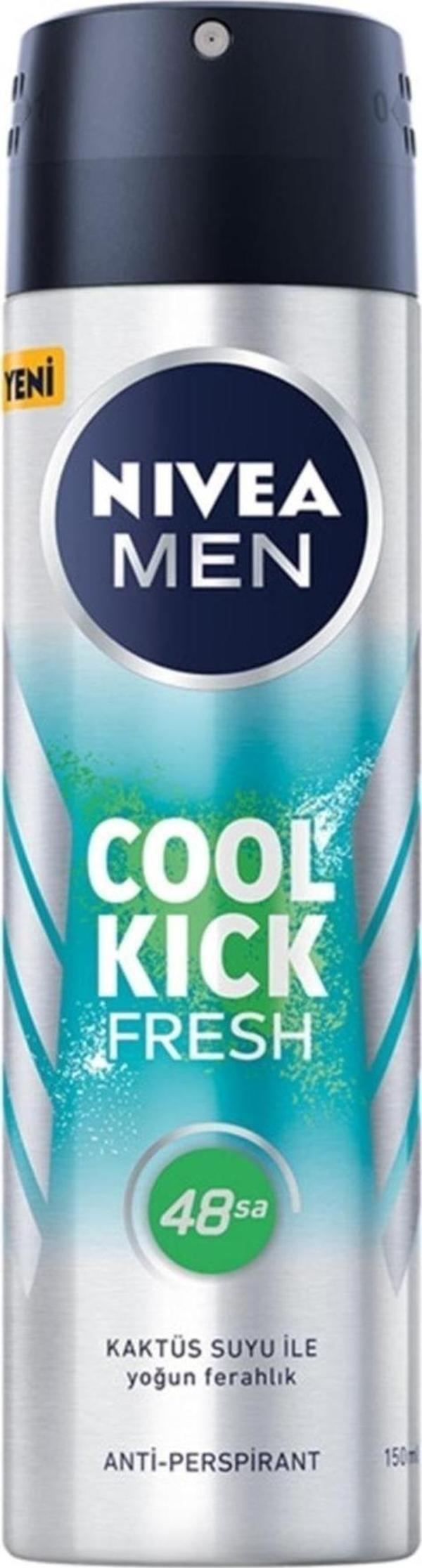 Nivea Men Cool Kick Fresh Erkek Deodorant Sprey 150 ml - Image 1