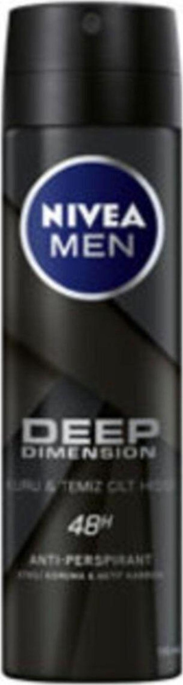 Nivea Men Deep Dimension Kuru Cilt Sprey Deodorant Erkek 150 ml - Image 1