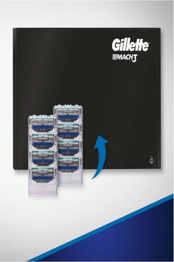 Gillette Mach3 8 Li Yedek Siyah Karton Paket - Image 1