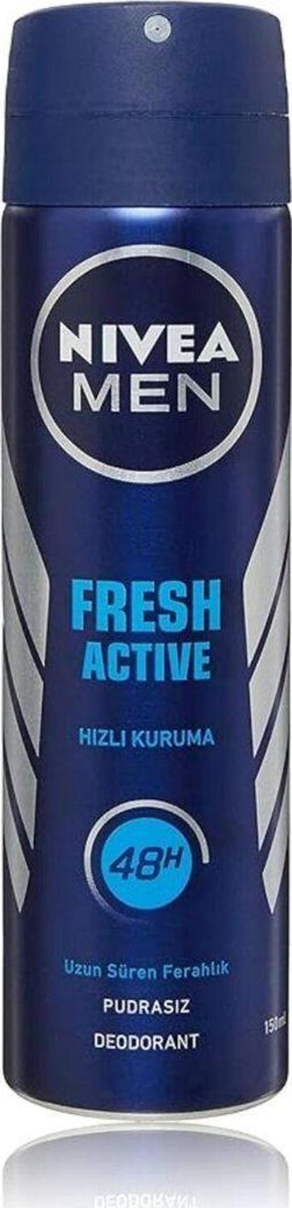 Nivea Men Erkek Sprey Deodorant Fresh Active 150 ml - Image 1