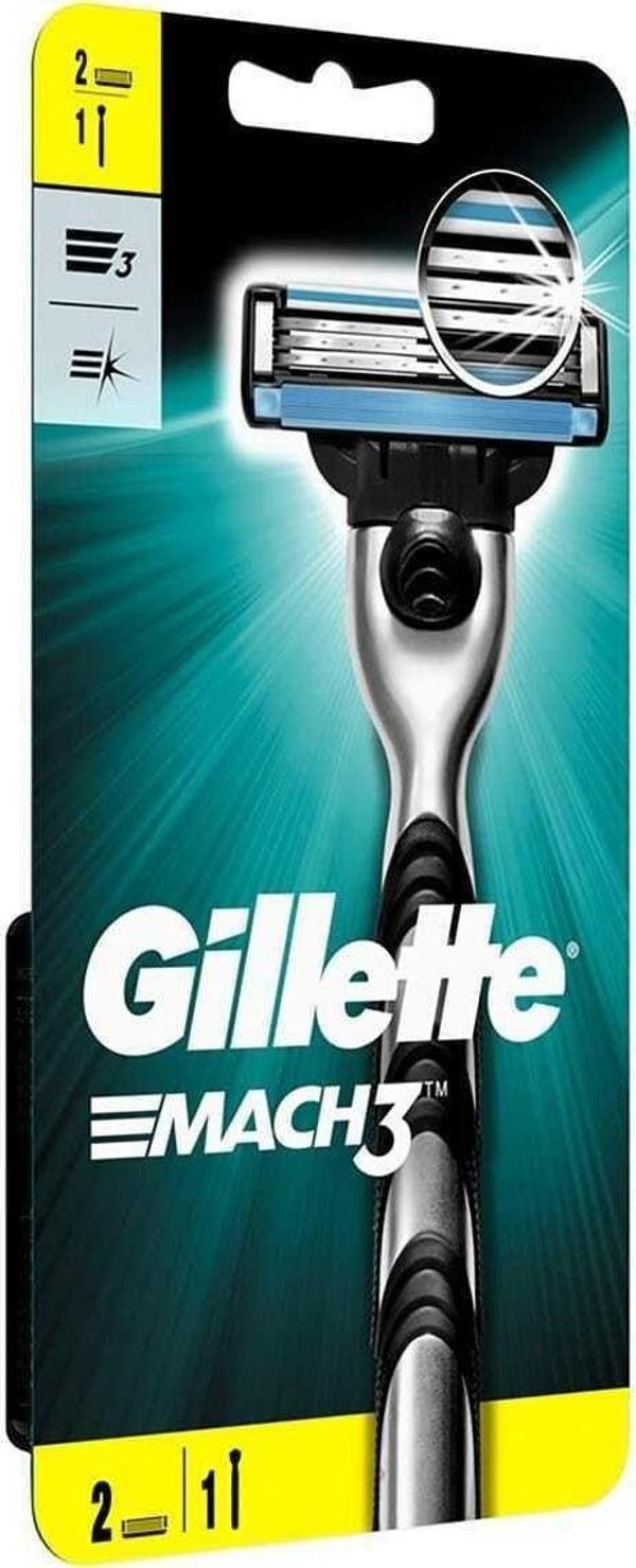 Gillette Mach3 Makine Tıraş Bıçağı 2 Up 1 Yedek - Image 1