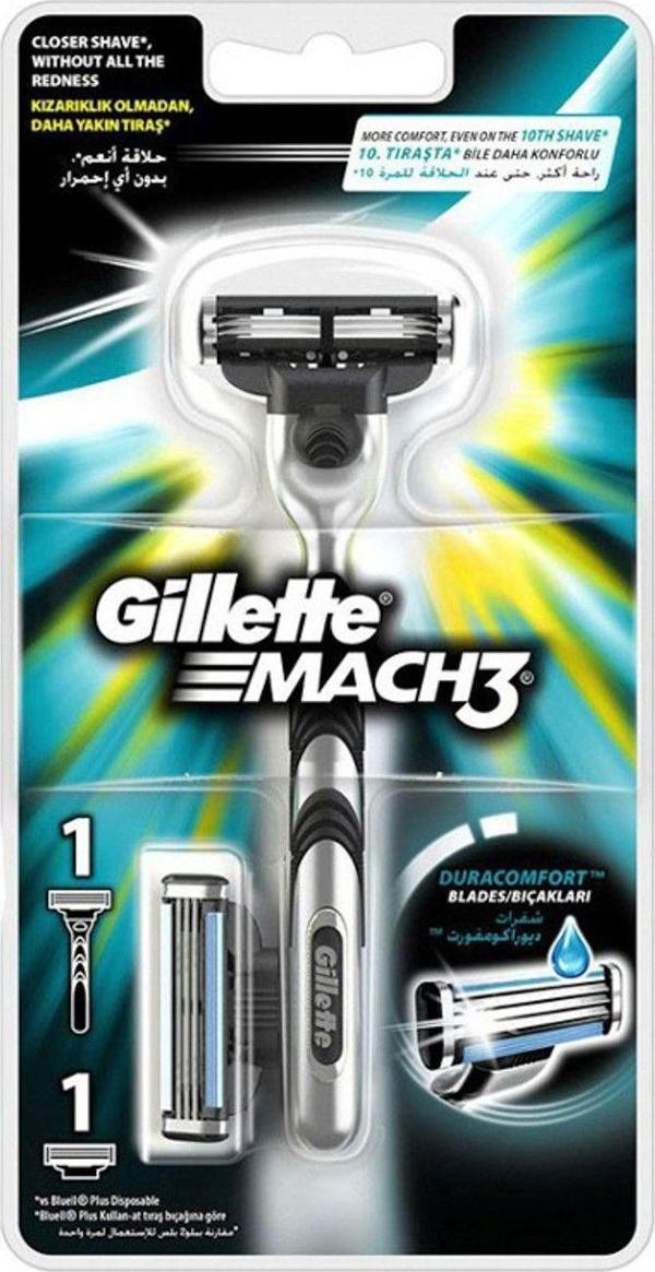 Gillette Mach-3 Tıraş Makinesi 2 Başlık - Image 1
