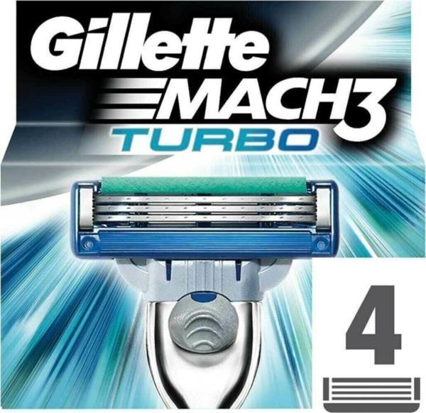 Gillette Mach3 Turbo Yedek Tıraş Bıçağı 4 Adet - Image 1
