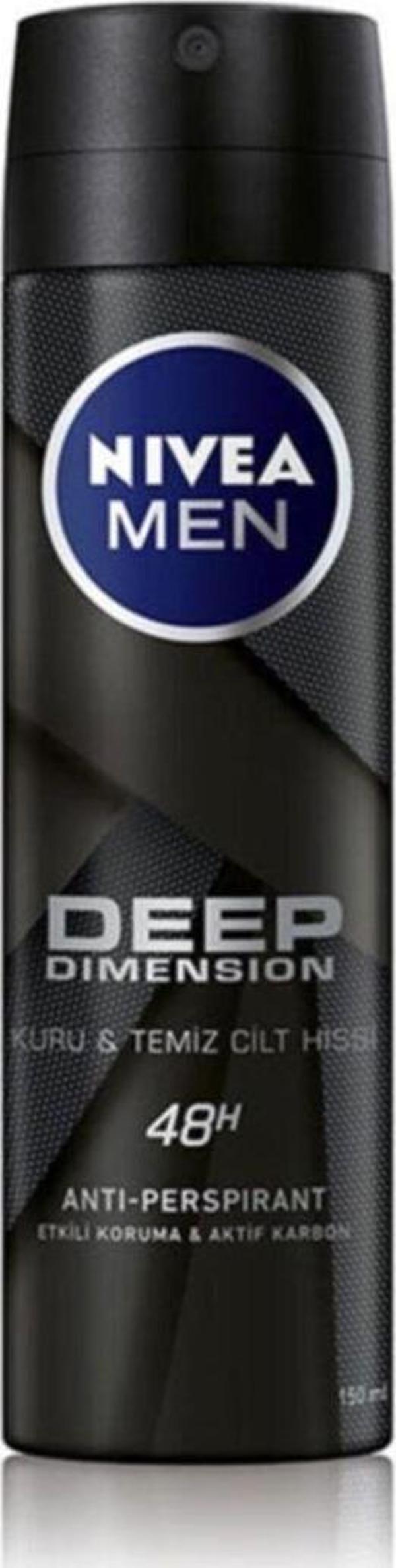 Nivea Deep Dimension Deodorant Erkek 150 ml - Image 1