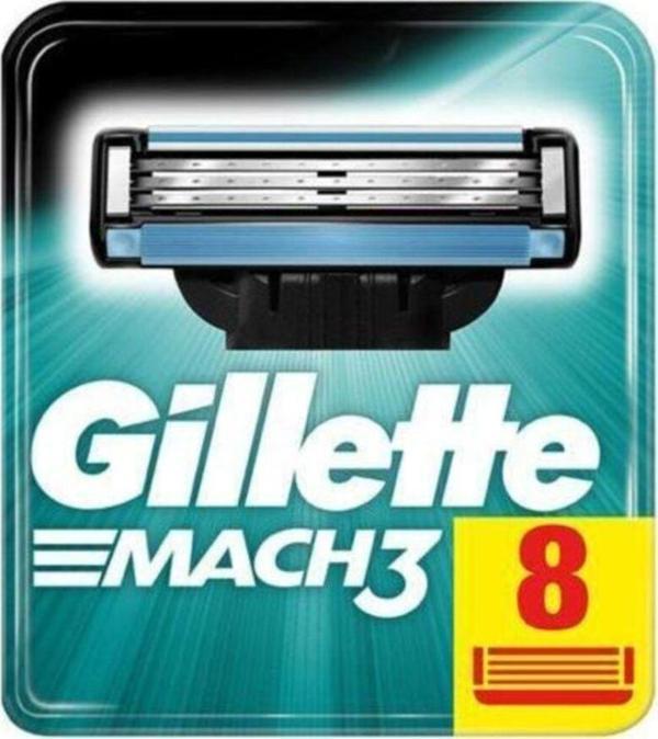 Gillette Mach3 Yedek Tıraş Bıçağı 8'Li Karton Kutu - Image 1