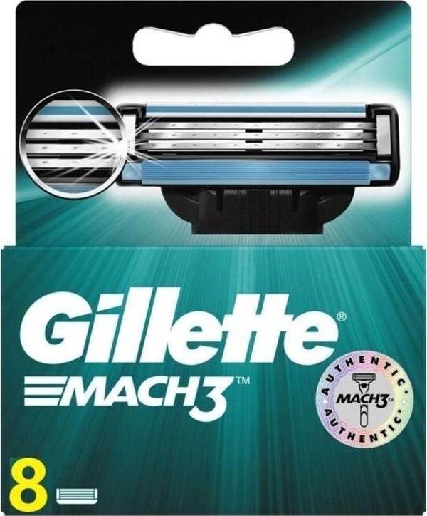 Gillette Mach3 Yedek Tıraş Bıçağı 8'Li - Image 1