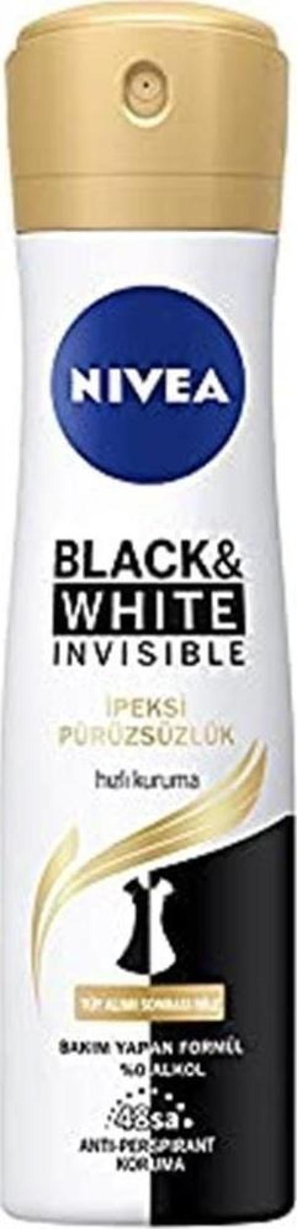 Nivea Kadın Black & Whıte Invısıble Ipeksi Pürüzsüzlük Sprey 5İn1 - Image 1