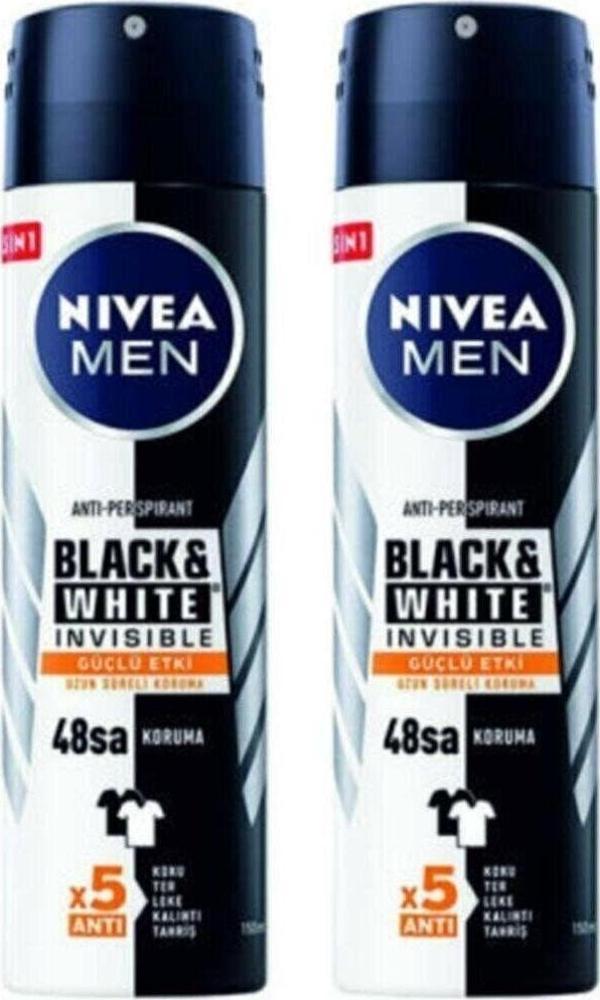 Nivea Men Black&Whıte Invısıble 150 ml X2 Adet - Image 1