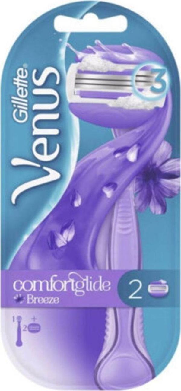 Gillette Venüs Comfort Glide Breeze Tıraş Makinesi + 2 Yedek Baş - Image 1