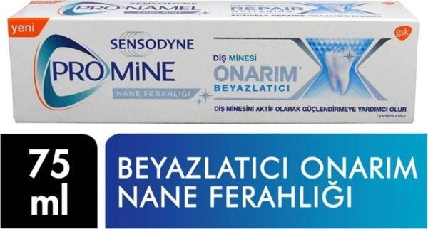 Sensodyne Diş Macunu 75 ml Promine Beyazlatıcı Onarım & Nane Ferahlığı - Image 1