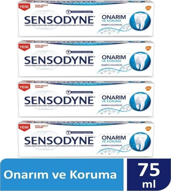 Sensodyne Diş Macunu Onarım Ve Koruma 75 ml X 4 Adet - Image 1