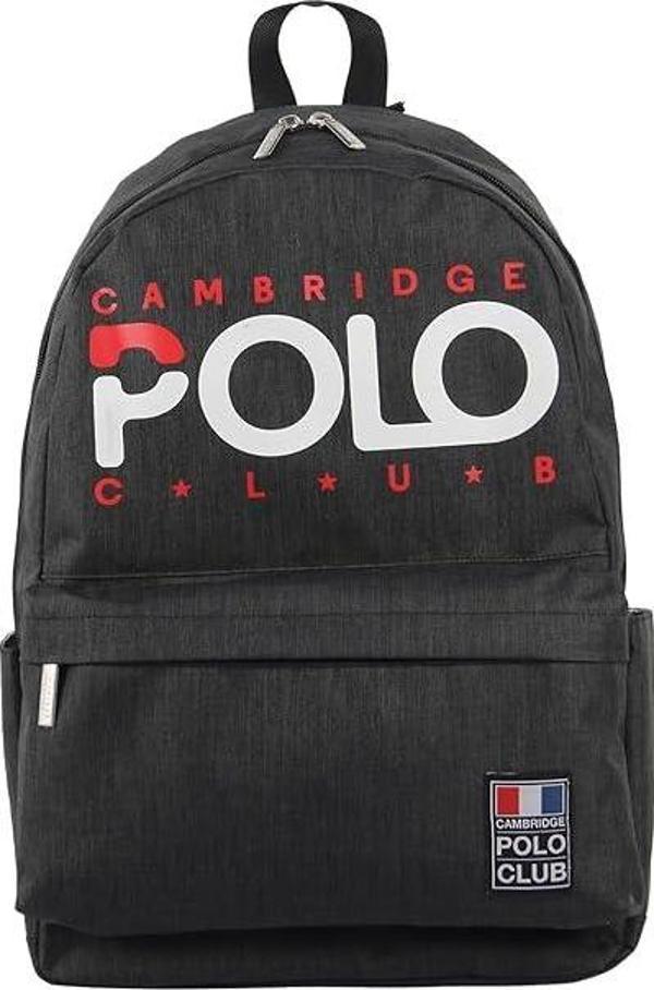 Cambridge Polo Club Normcore Matara Cepli Unisex Okul Sırt Çantası Siyah / CPC3027.0001 - Image 1