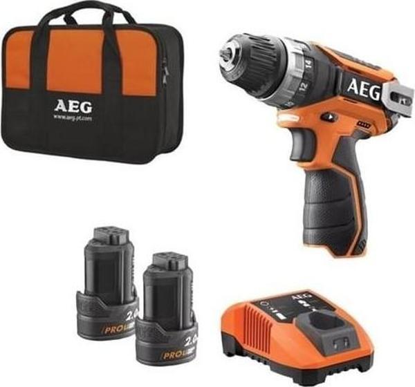 AEG BS 12 C2 Li 12V 2.0 Ah Çift Akülü Matkap Vidalama - 4935448465 - Image 1
