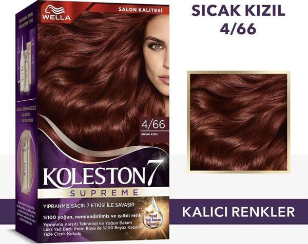 Wella Koleston Supreme Kit 4/66 Sıcak Kızıl *18 - Image 1