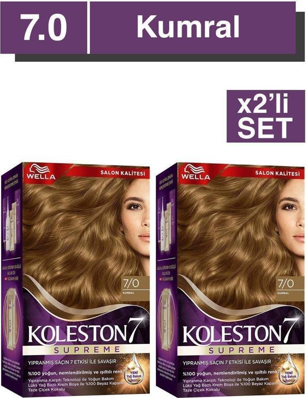 Wella Koleston Supreme Saç Boyası 7/0 Kumral x2'li - Image 1