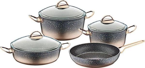 SV Granit 7 Parça Tencere Seti Gold 3035 - Image 1
