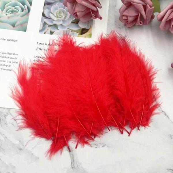 100 ADET KIRMIZI KUŞ TÜYÜ DECOR VIP RED BIRD FEATHER KIRMIZI ŞEFFAF BALON TÜYÜ KIRMIZI SÜSLEME TÜYÜ - Image 1