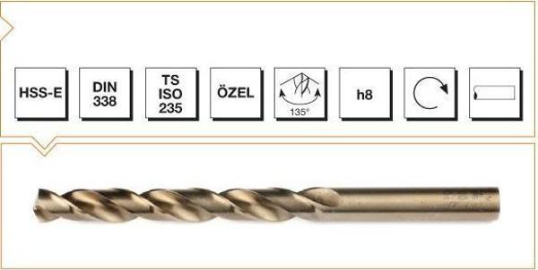 MTE HSSE DIN 338/RN ALTIN SERİ 1 mm MATKAP UCU - Image 1