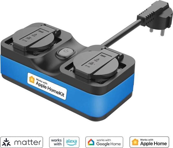 Meross Akıllı Dış Ortam Prizi İkili MSS620 (Apple Home Destekli) - Image 1