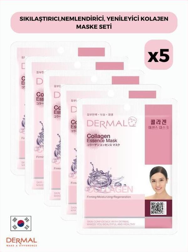 Dermal Sıkılaştırıcı,nemlendirici, Yenileyici Kolajen Maske 23 gr 5 Adet - Image 1