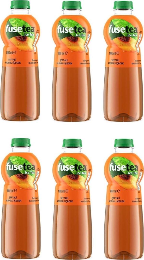 Fuse Tea Şeftali Aromalı Soğuk Çay 1 Lt X 6 Adet - Image 1