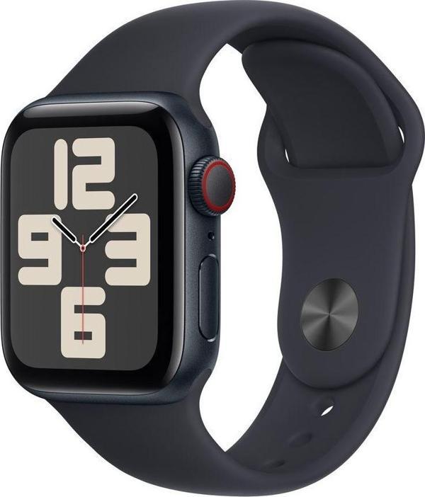 Watch SE GPS + Cellular 40mm Gece Yarısı Alüminyum Kasa ve Gece Yarısı Spor Kordon - M/L - Image 1
