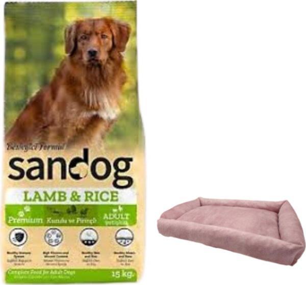 Sandog Premium Lamb&Rice Yavru Köpek Maması 15 Kg,Mini Small Pembe Yatak - Image 1