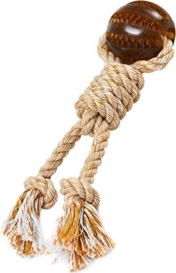 Zampa Dental Toplu Diş Ipi Köpek Oyuncağı, Kahverengi 26 Cm - Image 1