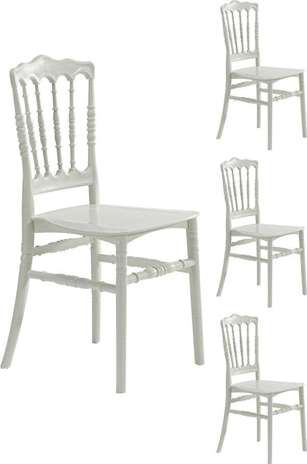 Sandalie 4 Adet Miray Beyaz Sandalye / Balkon - Bahçe - Mutfak - Image 1