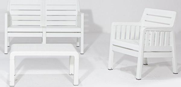 Sandalie Lara Mindersiz / 2 1 S Bahçe Takımı Balkon - Bahçe - Teras Mobilyası / Beyaz - Image 1
