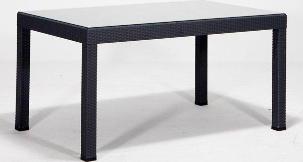 Sandalie Rattan 90X150 Camlı Antrasit Masa - Bahçe&Balkon&Teras - Image 1