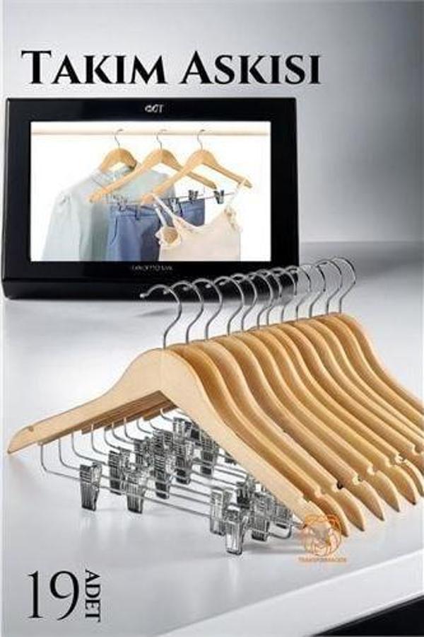 TransForMacion Takım Askısı Ceket Etek Pantolon Kıskaçlı 19 ADET 720503 - Image 1