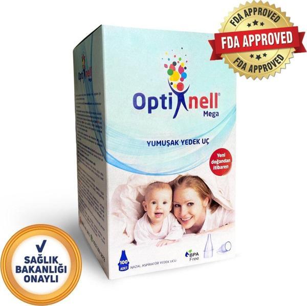 Optinell Bebek Nazal Burun Aspiratör 100 Lü Otribebe Uyumlu Yedek Uç  - Image 1