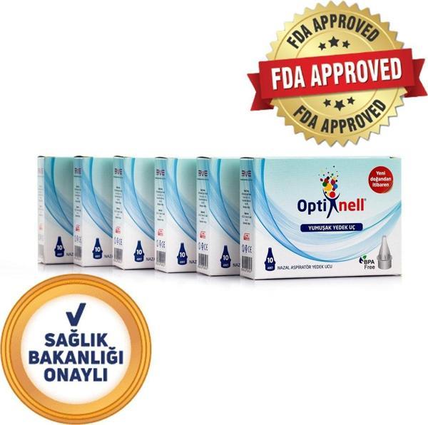 Optinell Bebek Nazal Burun Aspiratör Otribebe Uyumlu Yedek Uç 6 Kutu  - Image 1