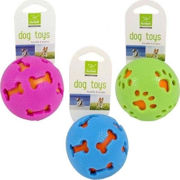 Nunbell Sesli, Çok Hafif, Elastik Top Köpek Oyuncağı 7 Cm - Image 1