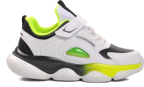 Pepino 1728-F Beyaz-Fosfor Sarı Çocuk Spor Ayakkabı - Image 1