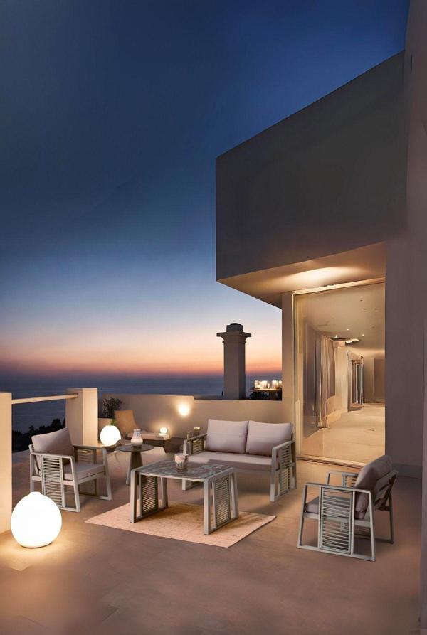 Erinöz Modena Bahçe Balkon Oturma Grubu Yeşil 2+1+1+Seramik Sehpa - Image 1