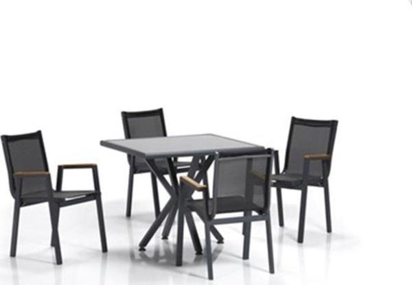 Samara 90*90 Bahçe Masa Takımı - Cam Tablalı - Image 1