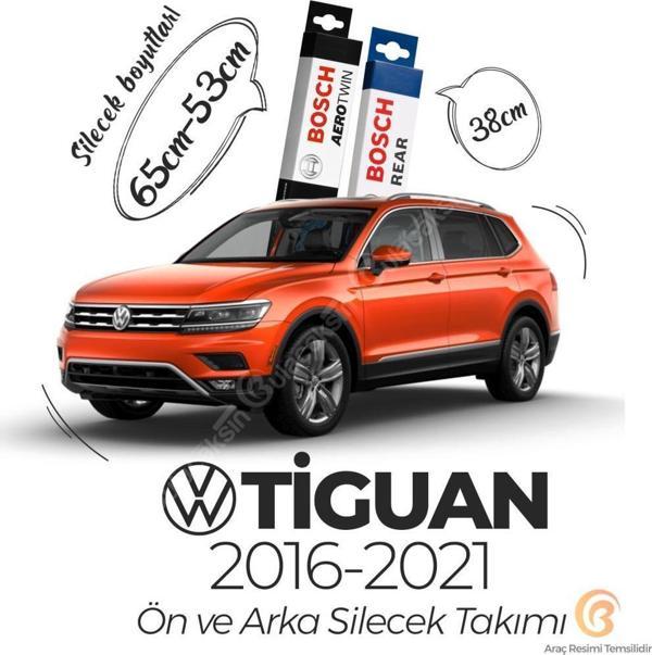 Volkswagen Tiguan Ön Arka Silecek Seti (2016-2021) Bosch Aerotwin - Image 1