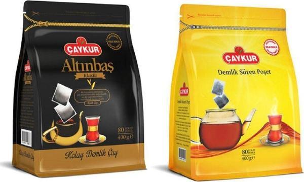 Çaykur Altınbaş ve Siyah Süzen Demlik Poşet 5 Gr 80 Adet 400 GRX2 - Image 1