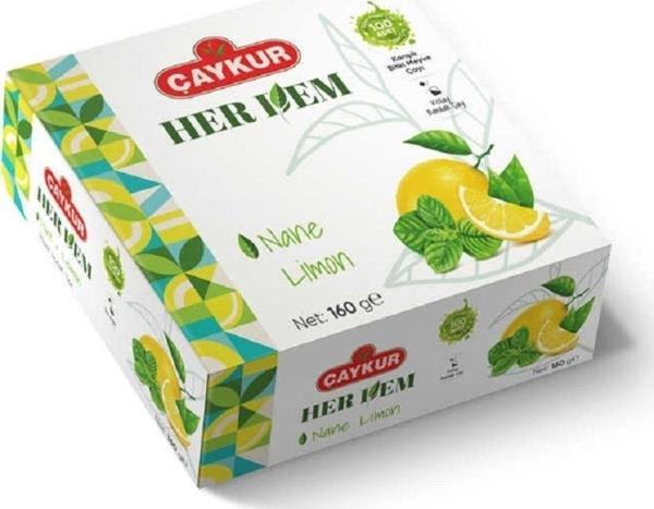 Çaykur Herdem Nane Limon Karışık Bitki Çayı 160 Gr (bardak Poşet Çay) - Image 1