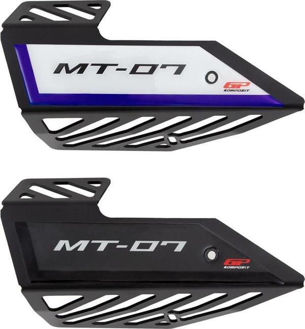 Gp Kompozit Yamaha Mt-07 2014-2021 Uyumlu Egzoz Koruma Kapağı Siyah Siyah - Image 1