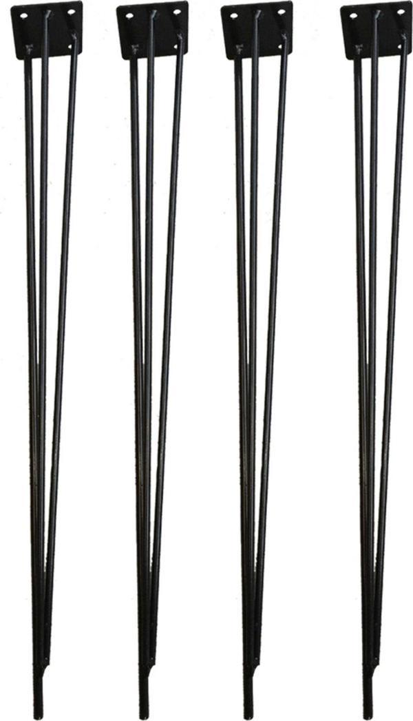 Metal Firkete Ayak 42 Cm 4'lü Set Kaşıklık Orta Sehpa Zigon Kütük Ayak - Image 1