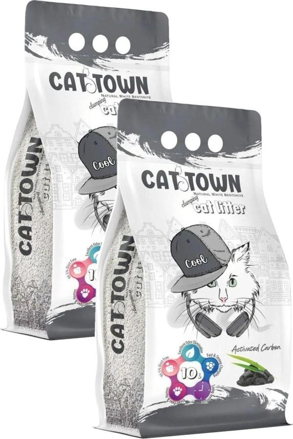 CAT TOWN Aktif Karbon Kedi Kumu 2 x 10 Lt. - Image 1