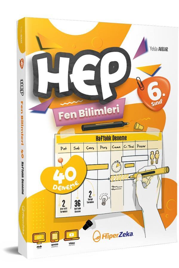 Hiper Zeka Yayınları 6. Sınıf Fen Bilimleri Hep Haftalık Deneme Föyleri - Hiper Zeka - Image 1