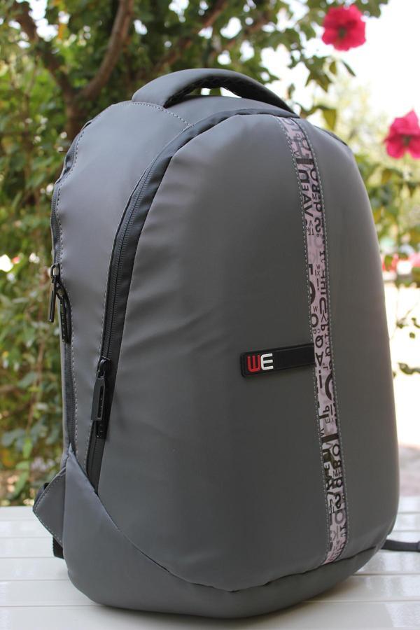 Webag Unisex Gri Su Geçirmez Günlük Sırt Çantası WE23-24 - Image 1